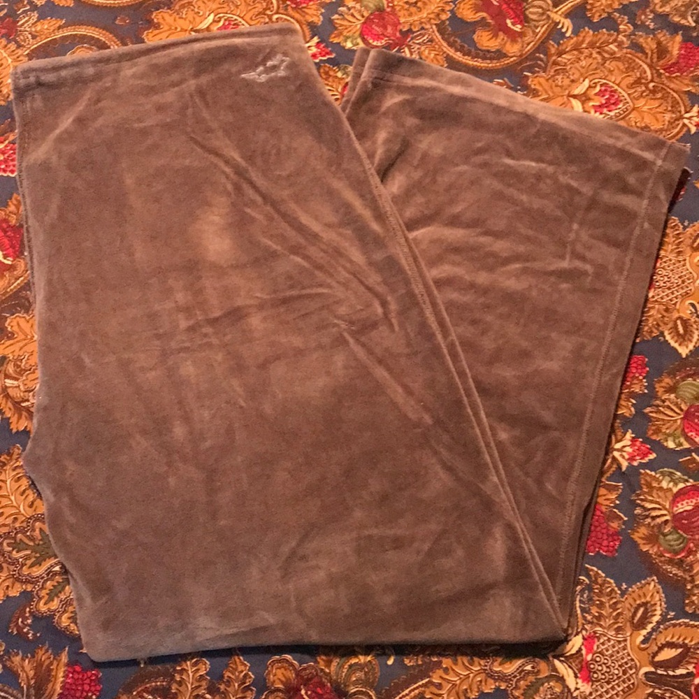 Brown Velour warm-ups.